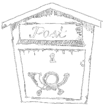 Gezeichneter Briefkasten